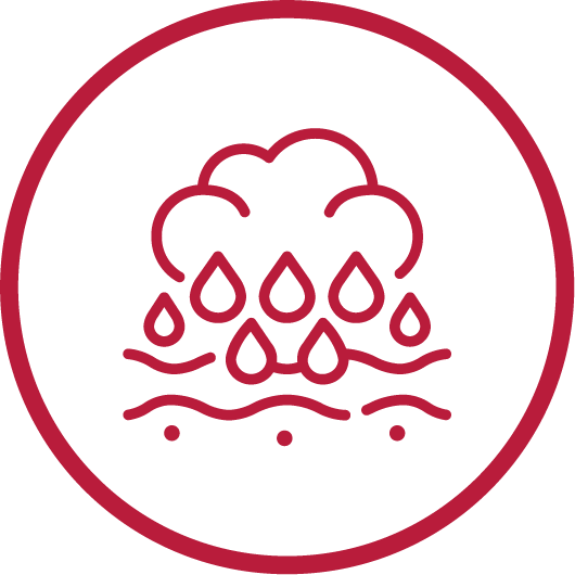 Icon of steam, drop, and water
