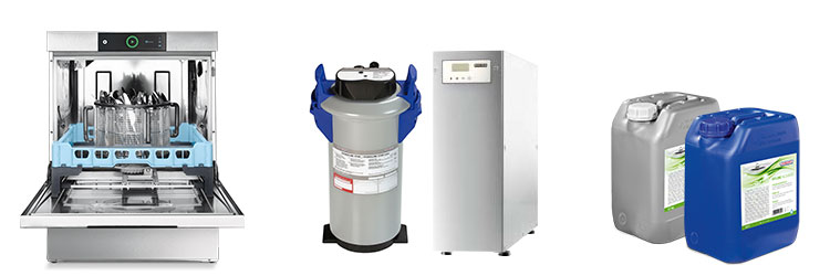HOBART dishwasher, water filter, reverse osmosis system and cleaning agents