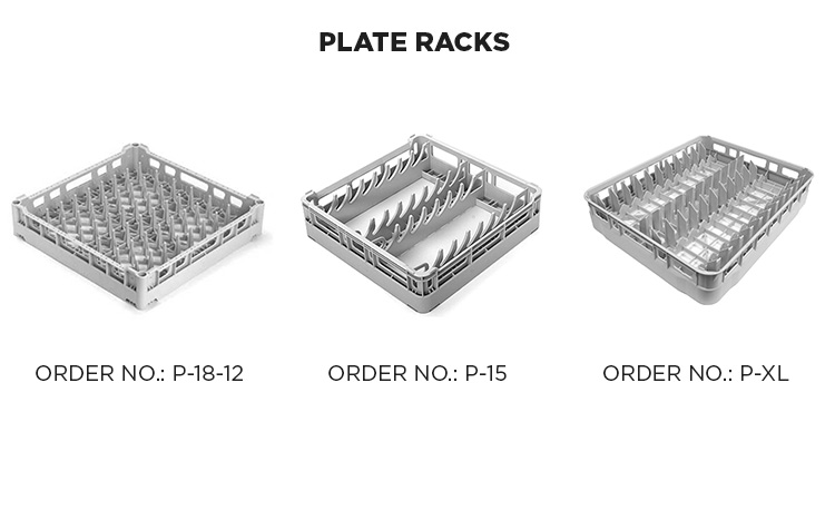 commercial dishwasher plate racks